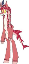 Size: 1656x3621 | Tagged: safe, artist:emc-blingds, oc, oc only, hybrid, pony, bipedal, simple background, solo, transparent background