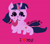 Size: 4434x3865 | Tagged: safe, artist:toyashixp, twilight sparkle, alicorn, pony, g4, female, heart, mare, purple background, simple background, solo, twilight sparkle (alicorn)