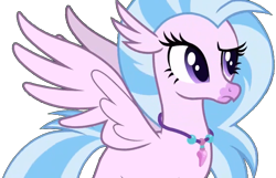 Size: 1089x703 | Tagged: safe, edit, edited screencap, screencap, silverstream, classical hippogriff, hippogriff, pony, g4, non-compete clause, background removed, female, looking right, mare, pink skin, png, simple background, solo, spread wings, standing, transparent background, wings