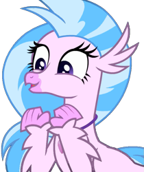 Size: 643x766 | Tagged: safe, edit, edited screencap, screencap, silverstream, classical hippogriff, hippogriff, pony, g4, uprooted, background removed, cute, diastreamies, female, happy, looking left, mare, pink skin, png, simple background, solo, transparent background, vector