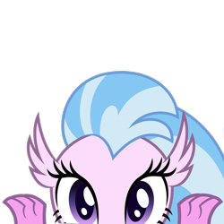 Size: 10000x10000 | Tagged: safe, artist:php170, part of a set, silverstream, classical hippogriff, hippogriff, g4, absurd resolution, claws, cute, diastreamies, female, looking at you, peekaboo, peeking, simple background, solo, soon, transparent background, vector