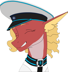 Size: 3580x3786 | Tagged: safe, derpibooru exclusive, edit, vector edit, oc, oc only, oc:posada, seapony (g4), equestria at war mod, bust, clothes, female, high res, mare, military uniform, png, portrait, simple background, trace, transparent background, uniform, uniform hat, vector, vector trace, yellow mane