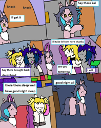 Size: 1194x1512 | Tagged: safe, artist:ask-luciavampire, oc, changeling, pony, undead, vampire, vampony, wolf, wolf pony, comic, sleeping, tumblr