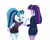 Size: 3752x3000 | Tagged: safe, artist:carnifex, sonata dusk, twilight sparkle, human, comic:we will be adored, equestria girls, g4, business suit, clothes, disguise, disguised siren, female, formal wear, high res, necktie, sexy, simple background, skirt, stupid sexy twilight, suit, white background