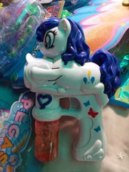 Size: 2448x3264 | Tagged: safe, artist:pony4koma, pinkie pie, rarity, earth pony, pony, unicorn, g4, bootleg, female, high res, irl, mare, merchandise, not pinkie pie, not rarity, photo, toy, watergun