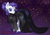 Size: 2543x1797 | Tagged: safe, artist:thehuskylord, rarity, pony, unicorn, g4, black dress, clothes, dress, embroidery, female, horn, jewelry, looking at you, mare, multiple variants, see-through, smiling, solo