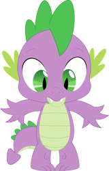 Size: 715x1117 | Tagged: safe, alternate version, artist:porygon2z, spike, dragon, g4, green isn't your color, cute, looking down, male, simple background, solo, spikabetes, transparent background, vector