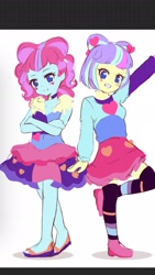 Size: 1073x1908 | Tagged: safe, artist:moh_mlp2, kiwi lollipop, supernova zap, human, equestria girls, equestria girls specials, g4, my little pony equestria girls: better together, my little pony equestria girls: sunset's backstage pass, clothes, crossed arms, duo, duo female, female, k-lo, looking at you, mare, postcrush, skirt, smiling, smiling at you, su-z