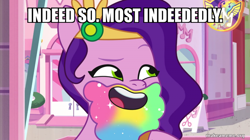 Size: 800x448 | Tagged: safe, edit, edited screencap, screencap, pipp petals, pegasus, pony, g5, my little pony: tell your tale, pippsqueaks forever, spoiler:g5, spoiler:my little pony: tell your tale, beard, caption, facial hair, female, futurama, image macro, male, mare, solo, text