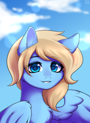 Size: 1800x2447 | Tagged: safe, artist:alunedoodle, oc, oc:lusty symphony, pegasus, pony, bust, portrait, solo