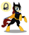 Size: 2160x2650 | Tagged: safe, artist:metal-jacket444, earth pony, pony, barbara gordon, batgirl, batman, clothes, cutie mark, dc comics, headphones, high res, male, mask, ponified, simple background, solo, staff, white background