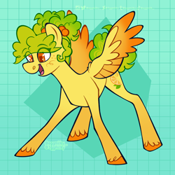 Size: 2048x2048 | Tagged: safe, artist:3ggmilky, oc, oc only, pegasus, pony, colored hooves, colored wings, high res, solo, wings