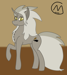 Size: 2104x2357 | Tagged: safe, artist:maître cervidé, oc, oc:bright owl, pony, unicorn, bat eyes, fangs, female, fluffy mane, fluffy tail, high res, huge mane, huge tail, solo, tail