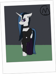 Size: 3196x4211 | Tagged: safe, artist:maître cervidé, oc, oc:justice star, clothes, female, goth, gothic, picture, shy, solo, teenager