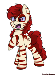 Size: 736x1008 | Tagged: safe, artist:doodle-hooves, oc, oc only, oc:rampage, earth pony, pony, fallout equestria, fallout equestria: project horizons, barbed wire, fanfic art, female, hoof on chest, mare, simple background, solo, white background