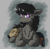 Size: 1760x1736 | Tagged: safe, artist:reddthebat, octavia melody, earth pony, pony, redd's great war universe, g4, :3, chest fluff, ear fluff, female, gun, lewis gun, mare, solo, weapon, world war i