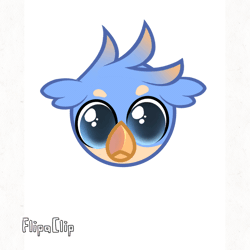 Size: 720x720 | Tagged: artist needed, source needed, safe, gallus, griffon, g4, :<, animated, cute, flipaclip, floppy ears, gallabetes, gif, head, looking at you, looking up, simple background, solo, vibing, white background