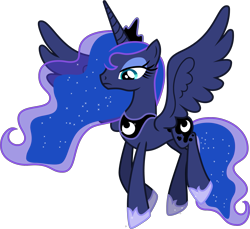 Size: 1879x1723 | Tagged: safe, artist:eclipsethings, princess luna, alicorn, pony, g4, female, flying, jewelry, looking down, mare, regalia, show accurate, simple background, solo, transparent background, vector