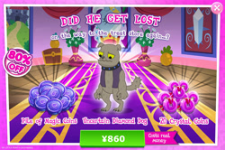 Size: 1961x1300 | Tagged: safe, diamond dog, dog, idw, official, advertisement, choker, collar, costs real money, dog collar, english, gameloft, idw showified, magic coins, male, numbers, sale, solo, solo focus, solo male, text, unnamed character