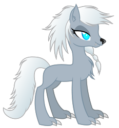 Size: 2313x2490 | Tagged: safe, artist:andrevus, oc, oc only, hengstwolf, pony, werewolf, braid, chest fluff, high res, simple background, solo, transparent background