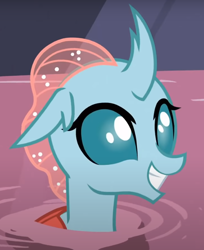 Size: 606x743 | Tagged: safe, screencap, ocellus, changedling, changeling, g4, the hearth's warming club, cropped, cute, diaocelles, female, fruit punch, grin, smiling, solo