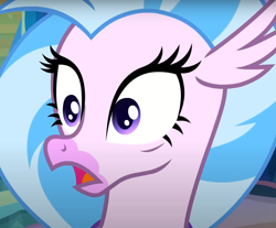 Size: 949x784 | Tagged: safe, screencap, silverstream, classical hippogriff, hippogriff, g4, student counsel, cropped, female, open mouth, reaction image, solo