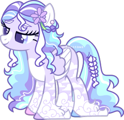 Size: 1355x1307 | Tagged: safe, artist:kurosawakuro, oc, pegasus, pony, base used, blaze (coat marking), braid, coat markings, colored hooves, colored wings, ear piercing, earring, facial markings, female, flower, flower in hair, folded wings, jewelry, magical lesbian spawn, mare, multicolored wings, offspring, parent:rainbow dash, parent:rolling thunder, parents:rollingdash, piercing, simple background, socks (coat markings), solo, standing, transparent background, unshorn fetlocks, wings
