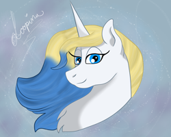 Size: 5000x4000 | Tagged: safe, artist:loopina, oc, oc:loopina, oc:strong arrow, pony, unicorn, bust, female, ponysona