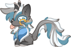 Size: 2100x1402 | Tagged: safe, artist:michini, oc, oc only, kirin, :p, cute, kirin oc, simple background, solo, tongue out, transparent background