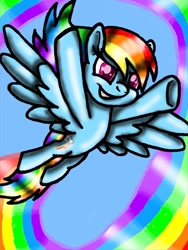 Size: 1050x1400 | Tagged: safe, artist:isbeliver23, rainbow dash, pegasus, pony, g4, female, solo
