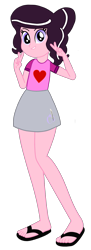 Size: 1385x3788 | Tagged: safe, artist:legacynebula, oc, oc:magpie, human, equestria girls, g4, equestria girls-ified, feet, female, looking at you, peace sign, sandals, simple background, solo, transparent background, vector