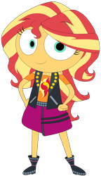 Size: 1280x2229 | Tagged: safe, artist:ra1nb0wk1tty, sunset shimmer, human, equestria girls, g4, chibi, female, simple background, solo, transparent background