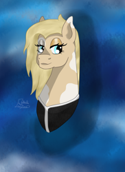 Size: 2398x3303 | Tagged: safe, artist:loopina, oc, oc:rose tera, earth pony, pony, bust, female, gift art, high res