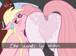Size: 3129x2301 | Tagged: safe, artist:loopina, oc, oc:crystal rose, oc:heart struck, earth pony, pegasus, pony, big plot, blushing, butt, car interior, couple, duo, featureless crotch, female, he wants to order, high res, humor, male, meme, plot, selfie