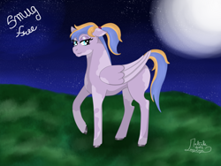 Size: 4000x3000 | Tagged: safe, artist:loopina, oc, oc:smug free, pegasus, pony, female, gift art