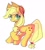 Size: 1023x1140 | Tagged: safe, artist:maren, applejack, earth pony, pony, g4, 2013, female, looking sideways, mare, old art, raised hoof, simple background, solo, white background
