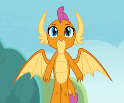 Size: 715x591 | Tagged: safe, screencap, smolder, dragon, g4, non-compete clause, cropped, dragoness, female, flying, solo, spread wings, wings