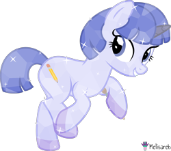 Size: 4520x4000 | Tagged: safe, artist:melisareb, oc, oc:yune, crystal pony, pony, unicorn, .svg available, absurd resolution, crossover, female, kleptocorns, mare, paintbrush, simple background, smiling, solo, transparent background, vector