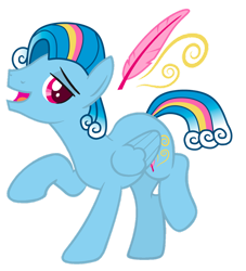 Size: 1024x1128 | Tagged: safe, artist:lillyleaf101, oc, oc:filigree feather, pegasus, pony, magical lesbian spawn, male, offspring, parent:rainbow dash, parent:rarity, parents:raridash, simple background, solo, stallion, transparent background