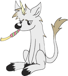 Size: 1478x1659 | Tagged: safe, artist:emc-blingds, oc, oc only, pony, leonine tail, party horn, simple background, tail, transparent background, unshorn fetlocks