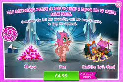 Size: 1964x1301 | Tagged: safe, gameloft, idw, flashfire, mina, dragon, g4, my little pony: magic princess, advertisement, claws, comic book, costs real money, crystal, dragoness, english, female, gem, horns, idw showified, introduction card, numbers, pencil, sale, solo, spread wings, tail, text, wings