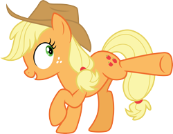 Size: 3861x3000 | Tagged: safe, artist:cloudy glow, applejack, earth pony, pony, buckball season, g4, .ai available, applejack's hat, cowboy hat, female, hat, high res, mare, simple background, solo, transparent background, vector