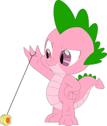 Size: 3033x3557 | Tagged: safe, artist:php170, editor:ponygamer2020, spike, spike (g1), dragon, mlp fim's twelfth anniversary, g1, g4, anniversary, g1 to g4, generation leap, happy birthday mlp:fim, high res, male, recolor, simple background, solo, transparent background, vector, yo-yo