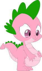 Size: 2133x3557 | Tagged: safe, artist:php170, editor:ponygamer2020, spike, spike (g1), dragon, mlp fim's twelfth anniversary, g1, g4, anniversary, belly, big belly, chubby, fat, fat spike, g1 to g4, generation leap, happy birthday mlp:fim, high res, male, not pregnant, recolor, simple background, solo, transparent background, vector