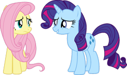 Size: 1160x689 | Tagged: safe, artist:foxyfell1337, posey, sparkler (g1), pony, g1, g4, g1 to g4, generation leap, simple background, transparent background
