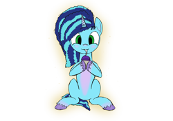 Size: 2048x1444 | Tagged: safe, artist:suryfromheaven, misty brightdawn, pony, unicorn, g5, my little pony: make your mark, my little pony: make your mark chapter 2, spoiler:my little pony: make your mark chapter 2, belly, concave belly, curly hair, cute, featureless crotch, female, freckles, gradient hooves, happy, looking at you, mare, mistybetes, pale belly, simple background, sitting, slender, smiling, smiling at you, smoothie, solo, that pony sure does love smoothies, thin, transparent background, unshorn fetlocks