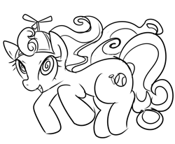 Size: 1171x964 | Tagged: safe, artist:maren, screwball, earth pony, pony, g4, 2013, doodle, female, mare, old art, solo