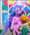 Size: 693x799 | Tagged: safe, screencap, izzy moonbow, pony, unicorn, g5, izzy does it, my little pony: make your mark, my little pony: make your mark chapter 2, cropped, glasses, glowing, glowing horn, horn, sitting, solo