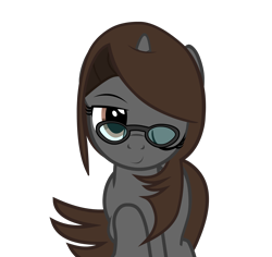Size: 2653x2507 | Tagged: safe, artist:mrvector, oc, oc:sonata, pony, elements of justice, turnabout storm, female, glasses, high res, looking at you, mare, one eye closed, simple background, solo, transparent background, vector, wink