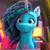 Size: 640x640 | Tagged: safe, screencap, misty brightdawn, pony, unicorn, g5, my little pony: make your mark, my little pony: make your mark chapter 2, the traditional unicorn sleep-over, spoiler:g5, spoiler:my little pony: make your mark chapter 2, spoiler:mymc02e06, animated, cropped, female, gif, loop, mare, mistybetes, nodding, party soft